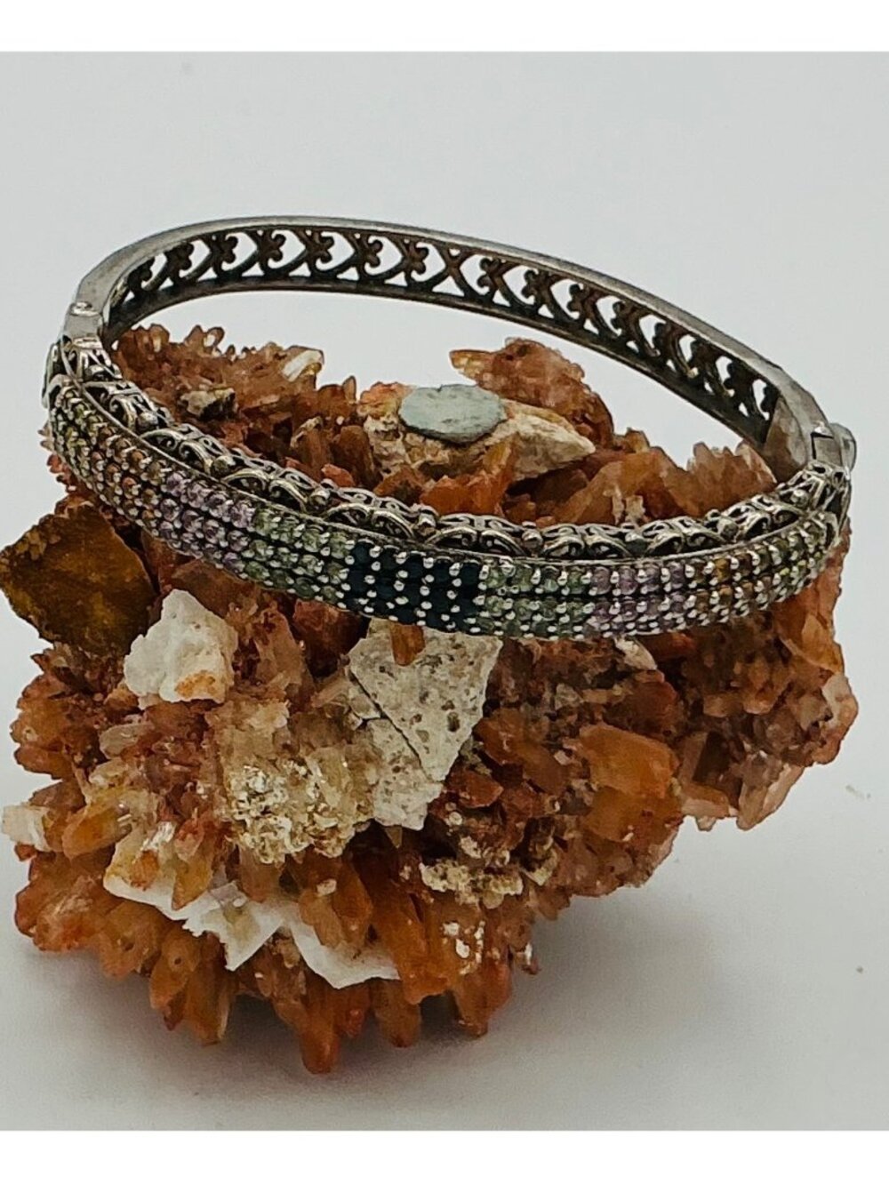 Gorgeous Multi Colored Topaz Bangle R231 - Picture 1 of 2